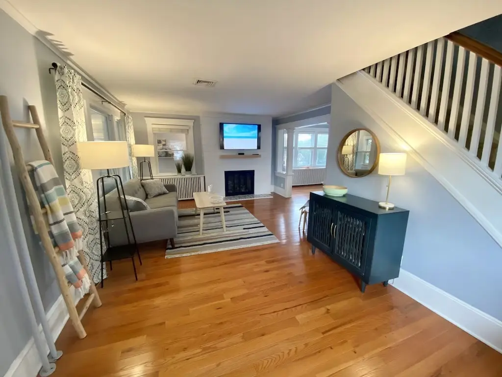Living room with couch and TV