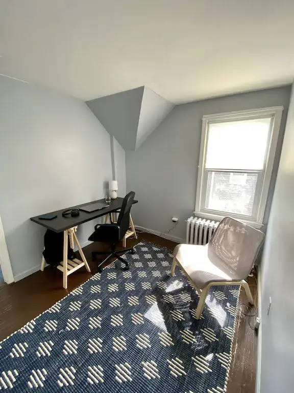 Upstairs office workspace
