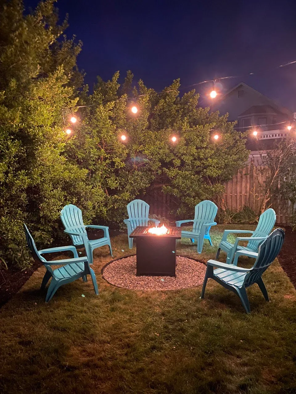 Fire pit with seating at Sea Reach