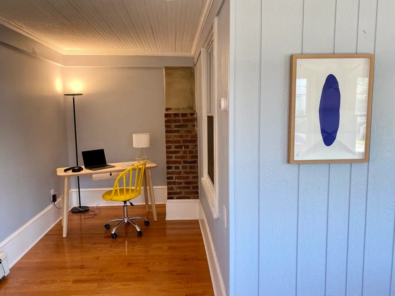Wraparound porch desk and work area