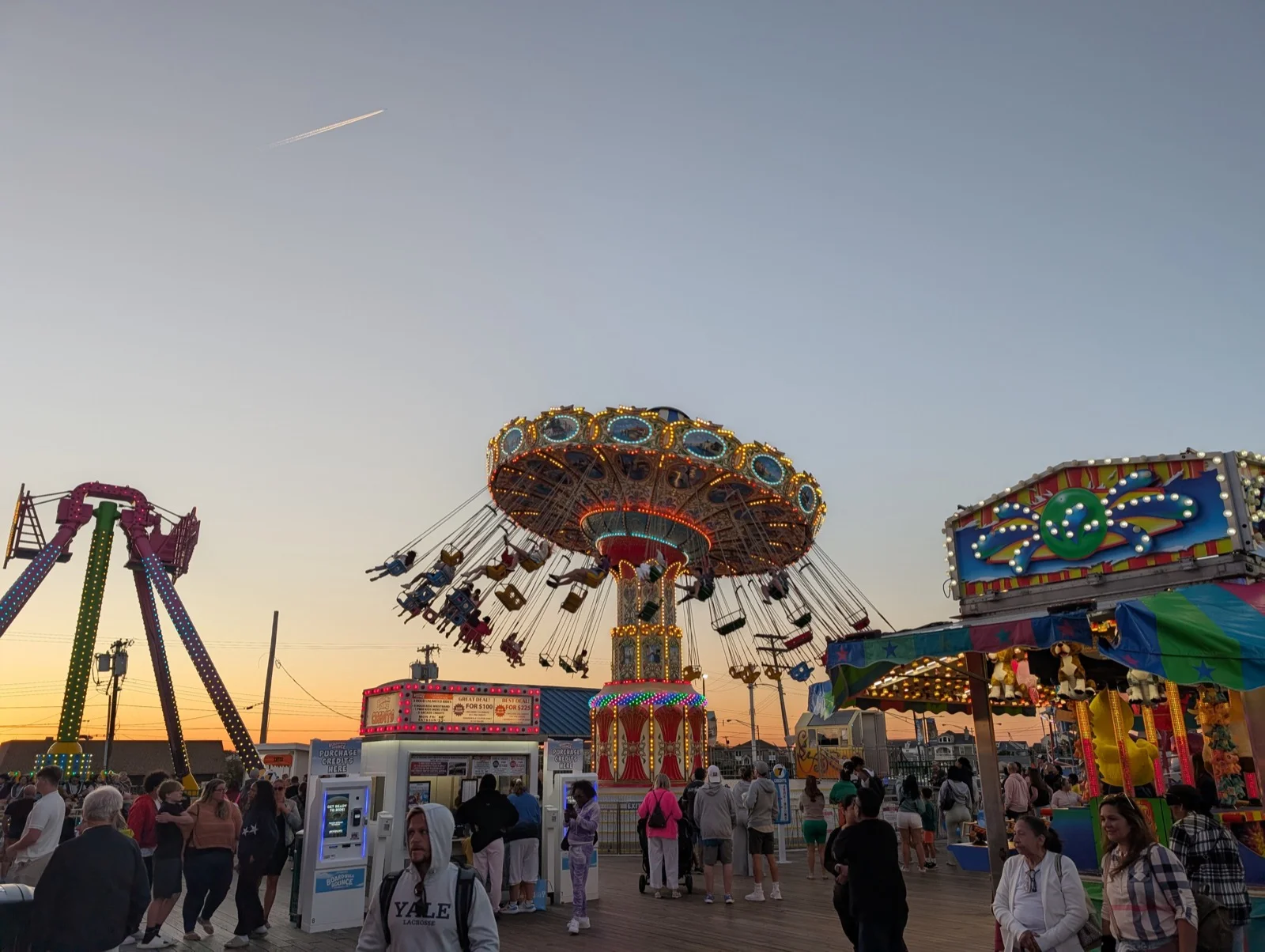 Swing ride on the boardwalk